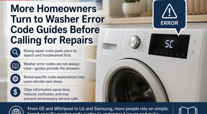 Why More Homeowners Check Washer Error Codes Before Booking a Repair